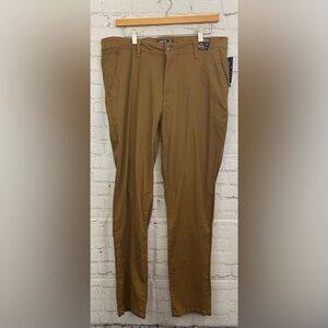 Galaxy by Harvic Stretch Skinny Chino Pants Size W34 x L30 Color Timber